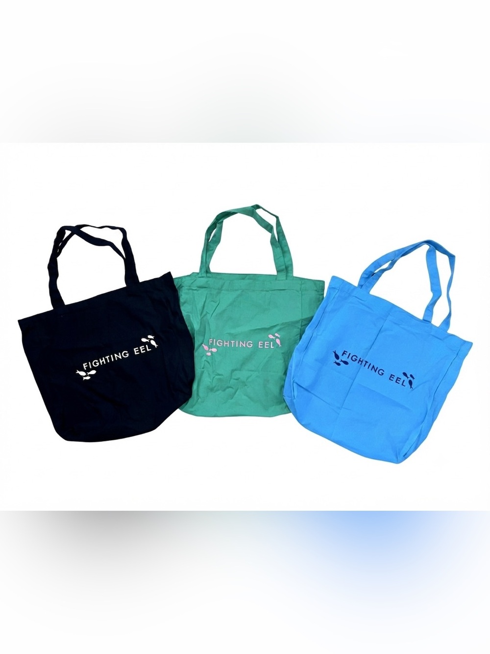 Fighting Eel Tote BUNDLE (3) - Black • Green • Blue